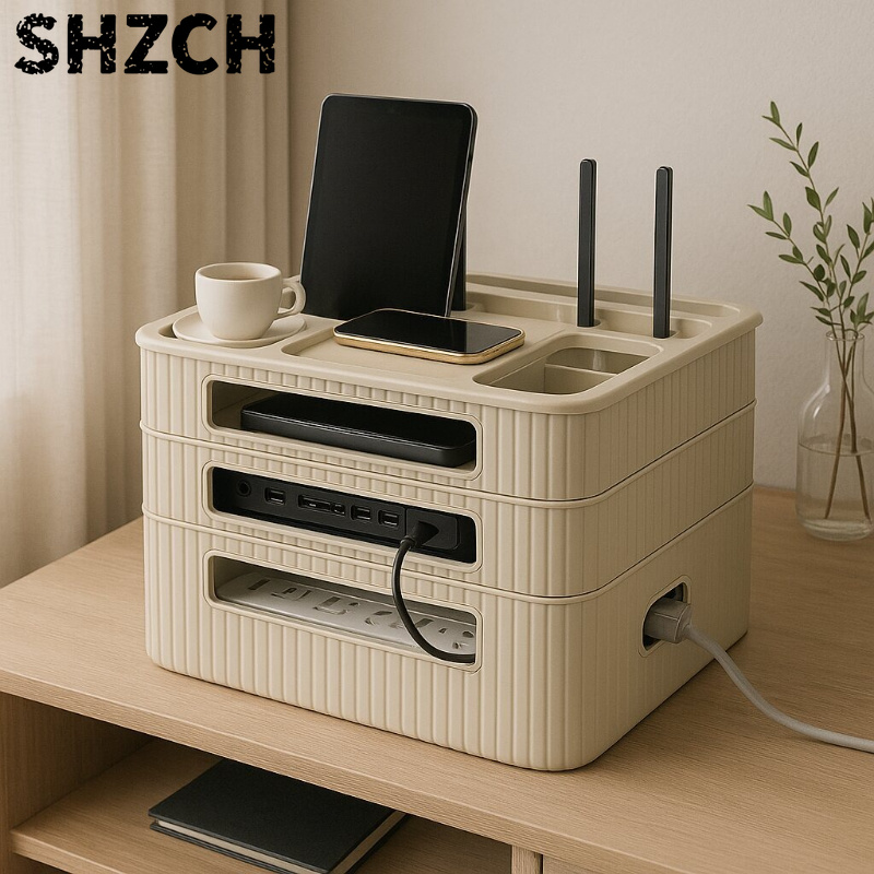 Home Office Box - Caixa de Armazenamento para Roteador WiFi,