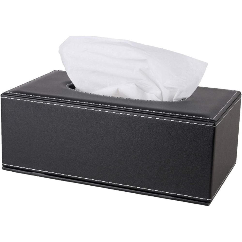 Home Office Box - Porta-lenços de papel de couro PU