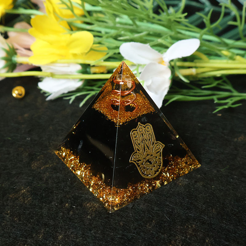 Home Office For - Pirâmide de Orgonite de Obsidiana Negra