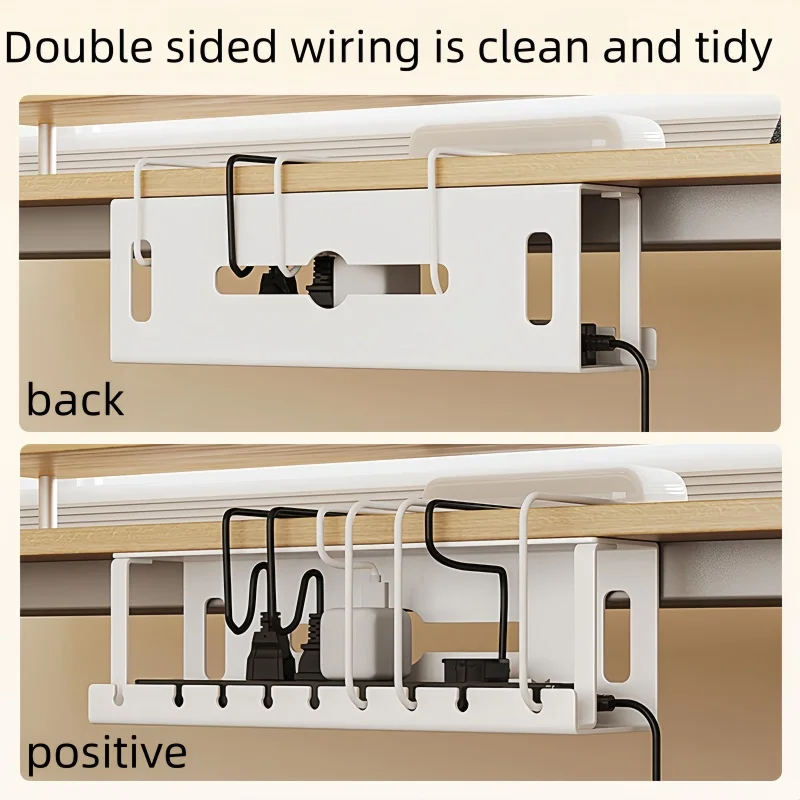Power Strip Desk - Sob a bandeja de cabo de