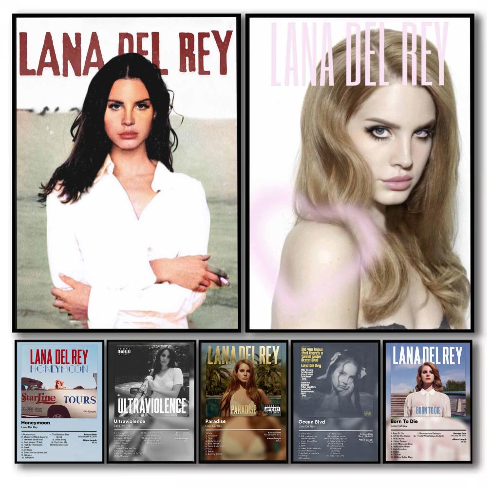 Home Office Wallpaper - Pôster minimalista da cantora L-Lana Del