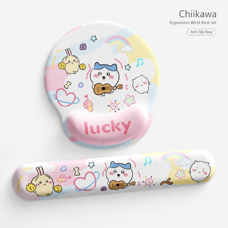 Wrist Rest Pad - Almofada Ergonômica para Pulso Chiikawa Fofa,
