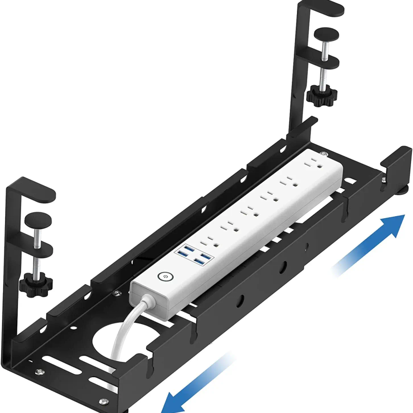 Power Strip Desk - Suporte de Cabos Metálico Extensível para