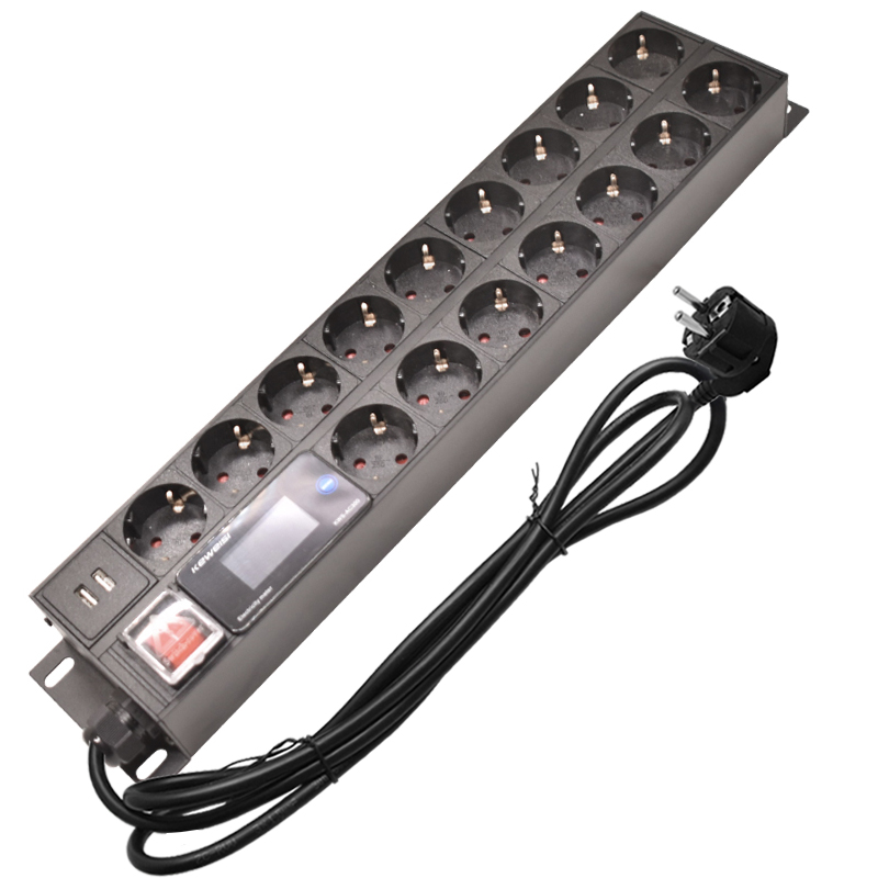 Power Strip Desk - Digital Power Strip Rack Mount, 2U