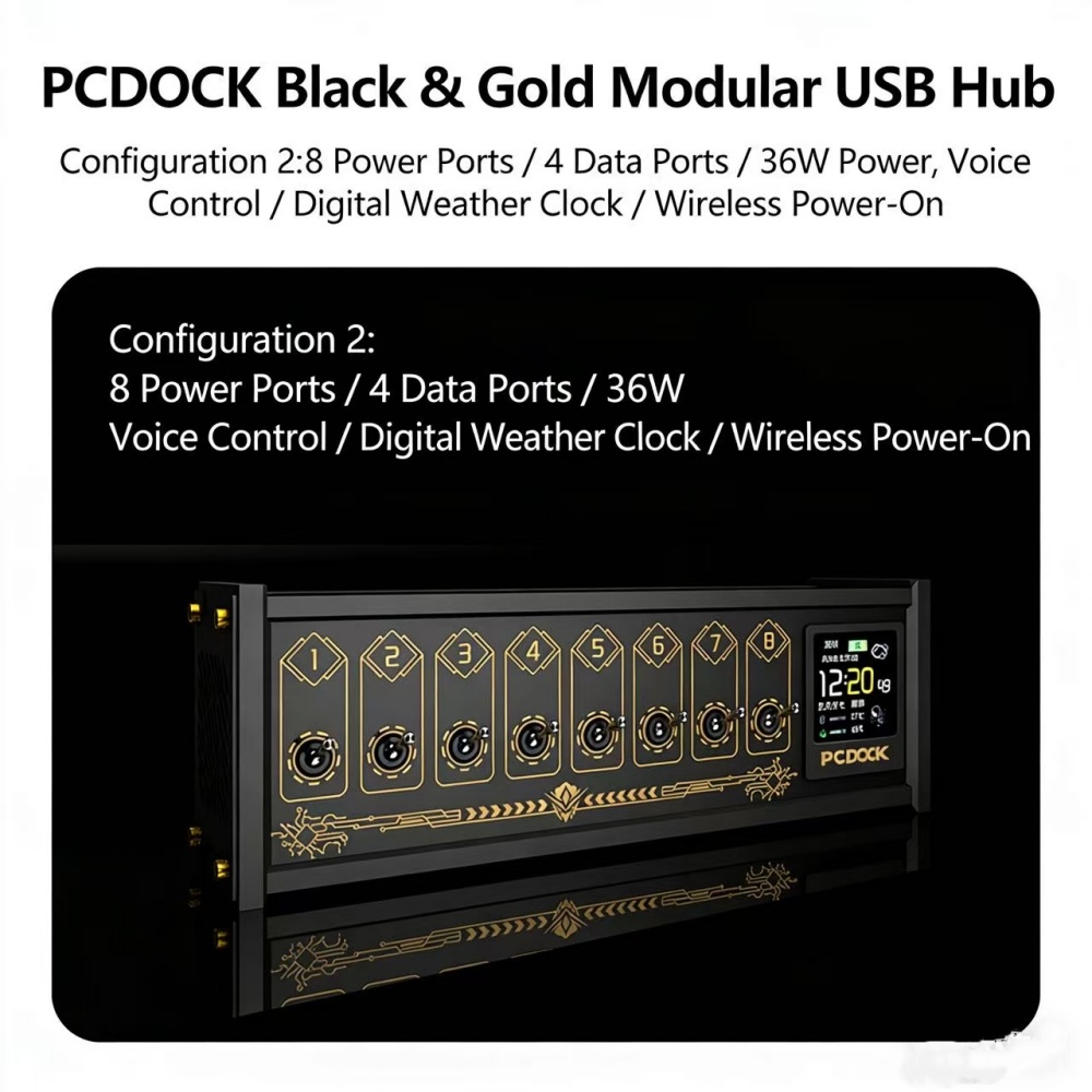 Power Strip Desk - Bloco de Energia USB PCDOCK com
