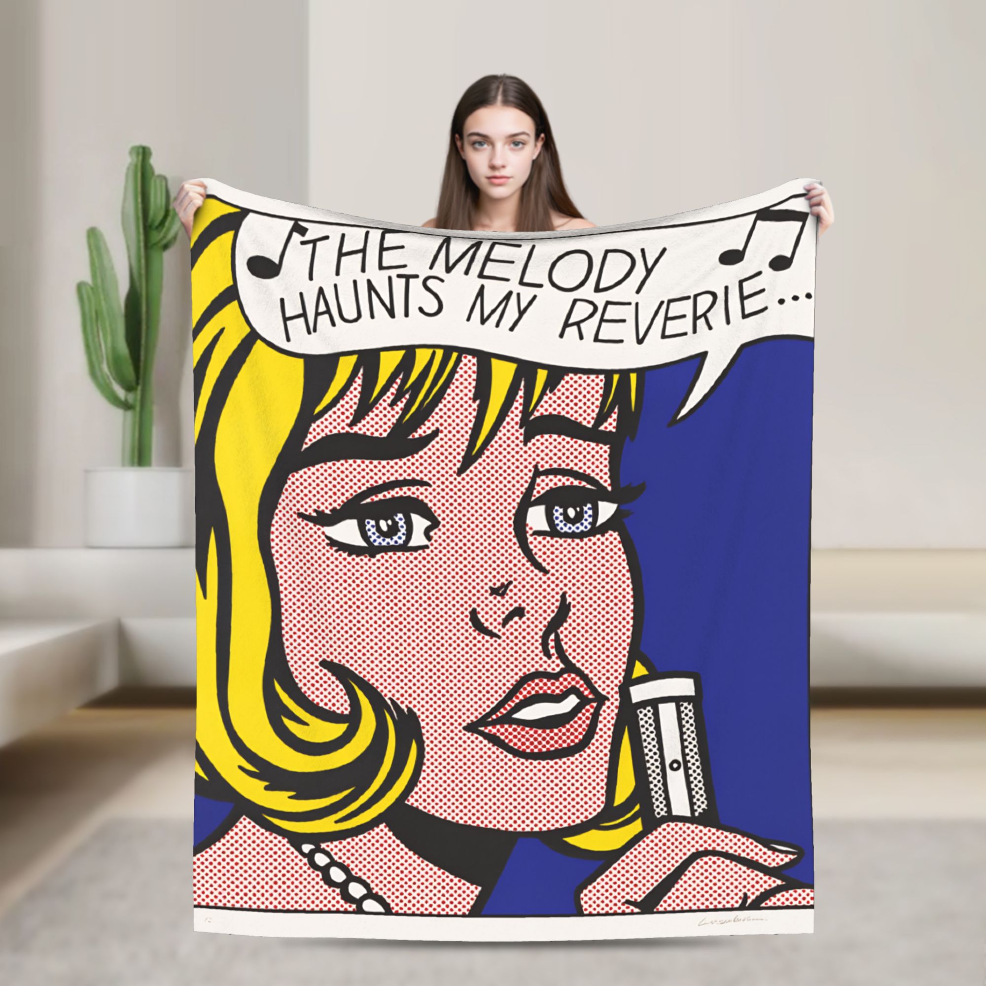 Home Office Trend - Cobertor Roy Lichtenstein Pop Art de