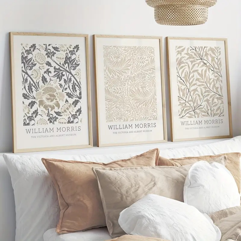 Home Office Minimalist - 3 pçs/set minimalista William Morris Canvas