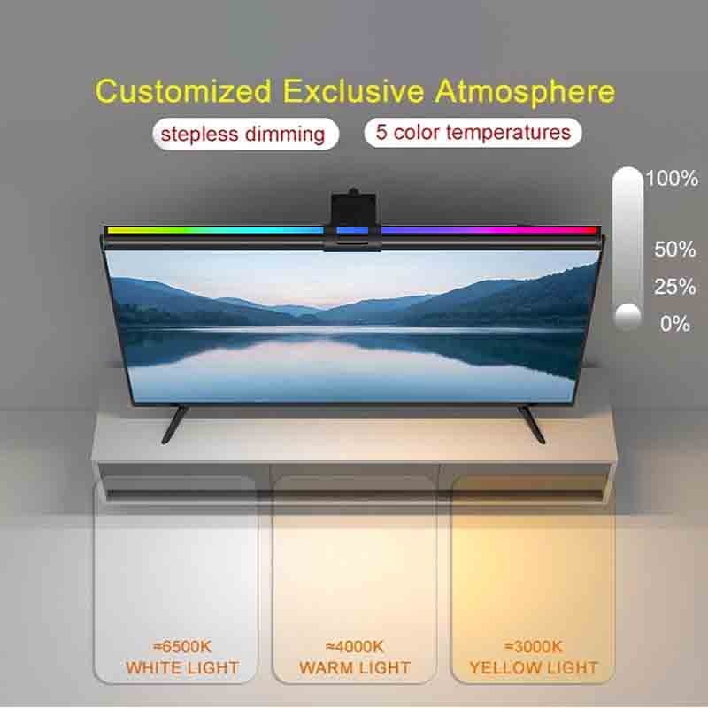 Barra de Luz LED RGB de 60/80c - Home Office Work Table avaliação e preço