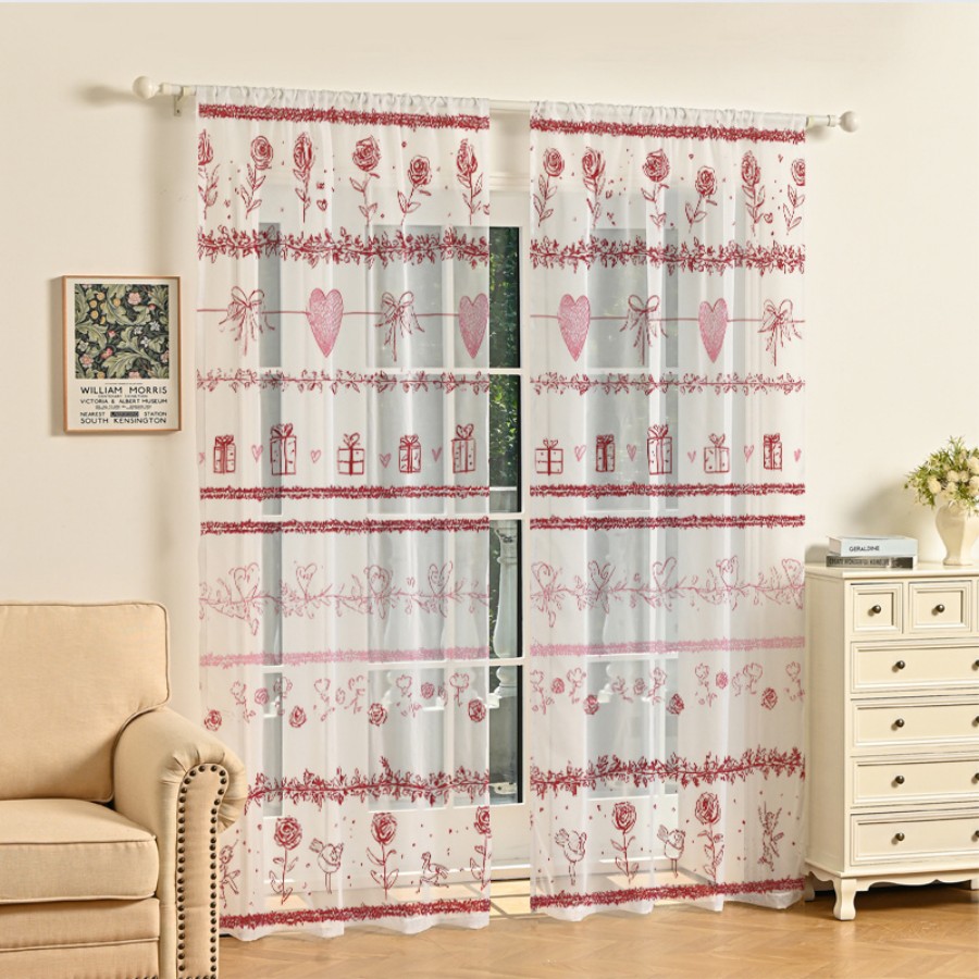 2PCS Cortinas Transparentes co - Home Office Box avaliação e preço