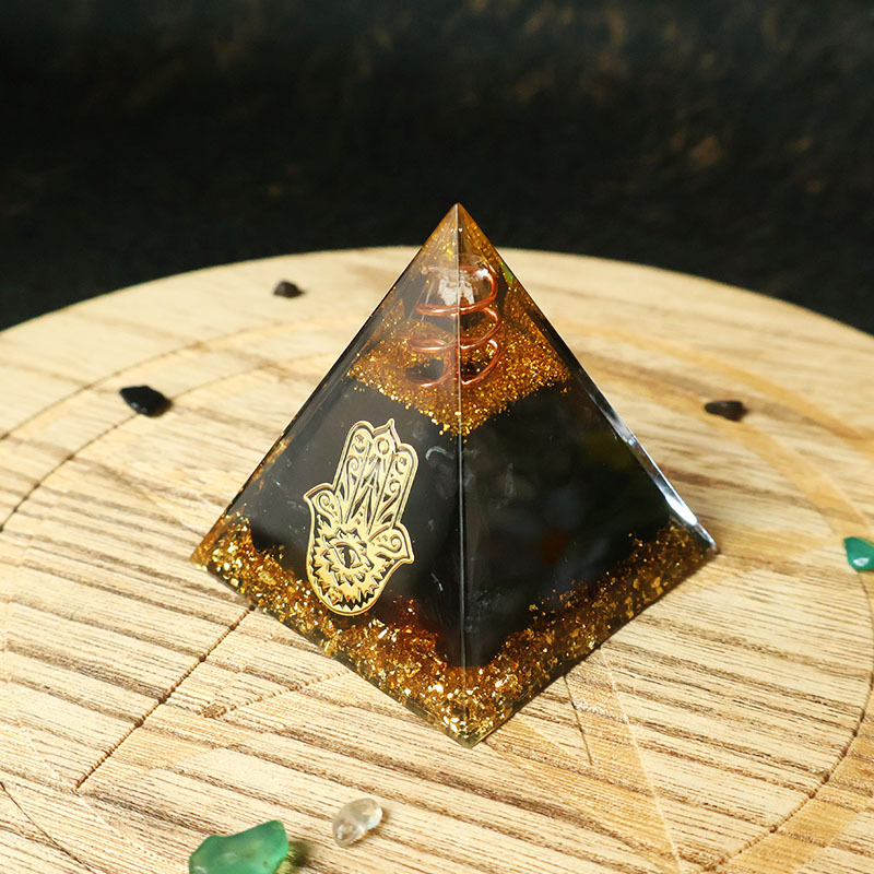 Pirâmide de Orgonite de Obsidi - Home Office For avaliação e preço