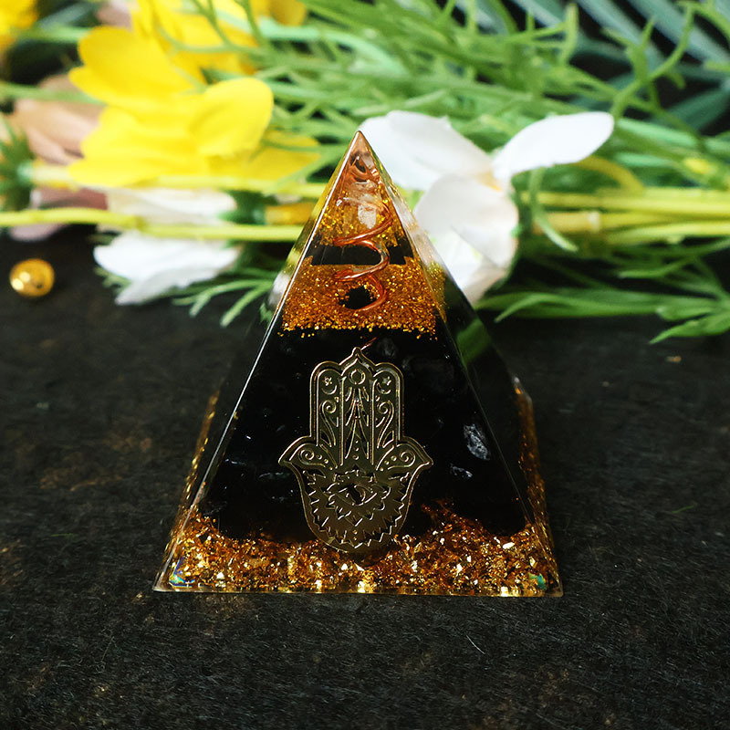 Pirâmide de Orgonite de Obsidi - Home Office For avaliação e preço