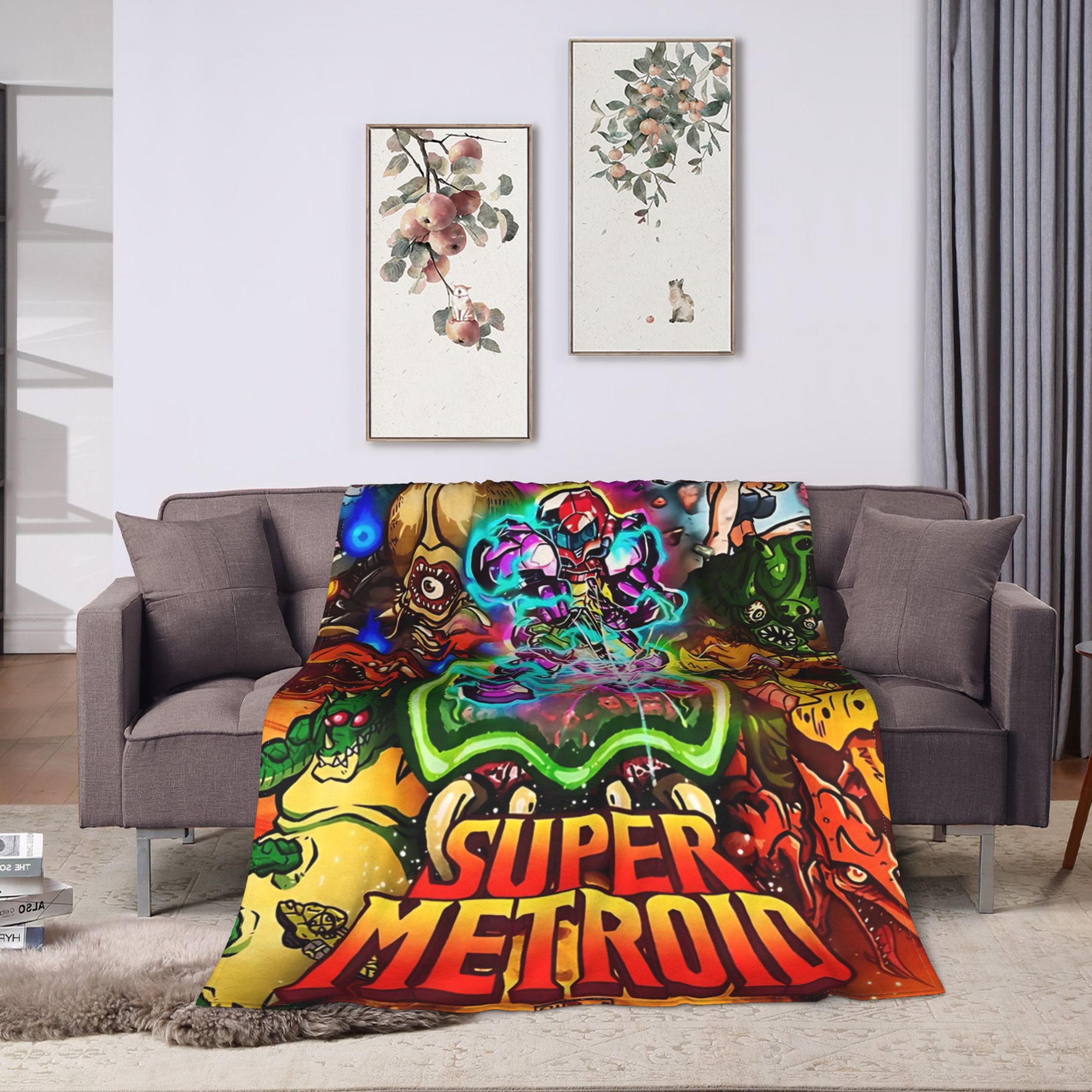 Metroids herói jogo flanela co - Home Office Trend avaliação e preço