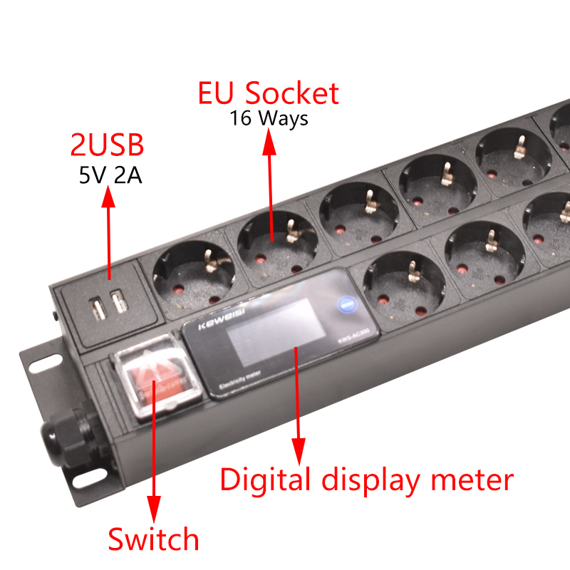 Digital Power Strip Rack Mount - Power Strip Desk avaliação e preço