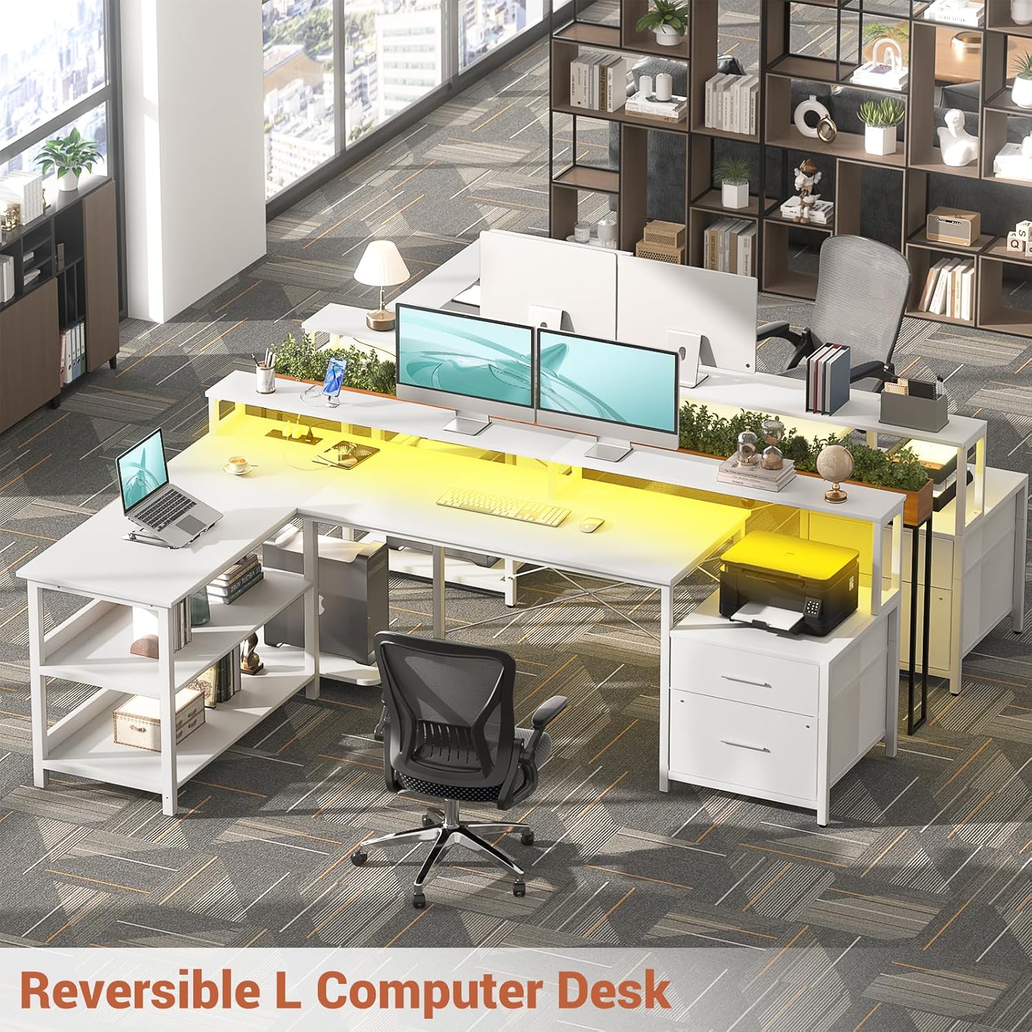 Mesa em L com Gaveta para Arqu - Power Strip Desk avaliação e preço